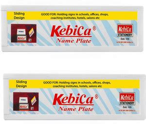 Kebica 7in by 2 Inch Wall Mount Sliding Sign Holder Door Name Plate Set ...