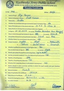 Termination certificate