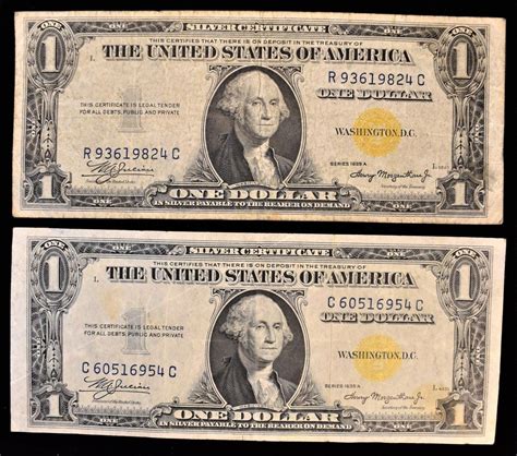 1935 A $1 One Dollar Bill/Note North Africa Yellow Seal Silver ...