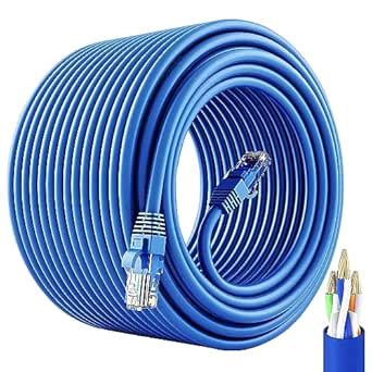 5 Core Cat 6 Ethernet Cable CCA Internet LAN Patch Network Cord 30 FT ...