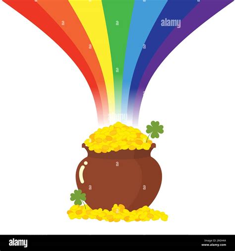 Rainbow Pot Of Gold Leprechaun