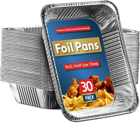 Amazon.com: WHDepot 9x13 Disposable Aluminum Foil Pans (50 Pack) - Half ...