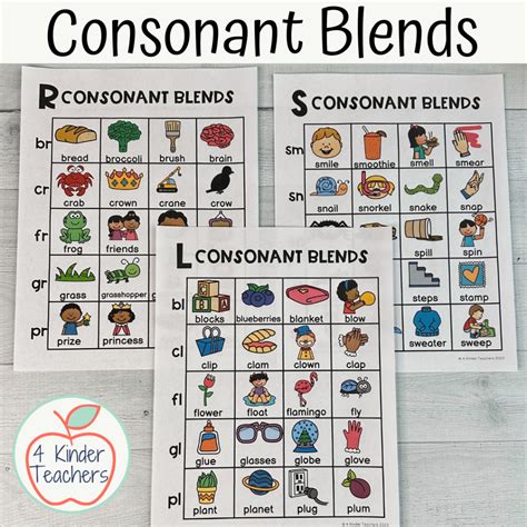 Teaching Consonant Blends in Kindergarten: Tips and Strategies - 4 ...