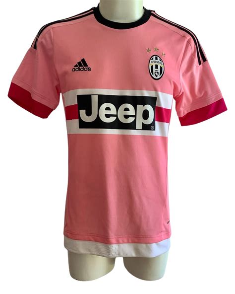Juventus Away Jersey 2015-2016 Pink Mens Size M Adidas S12846 Drake ...