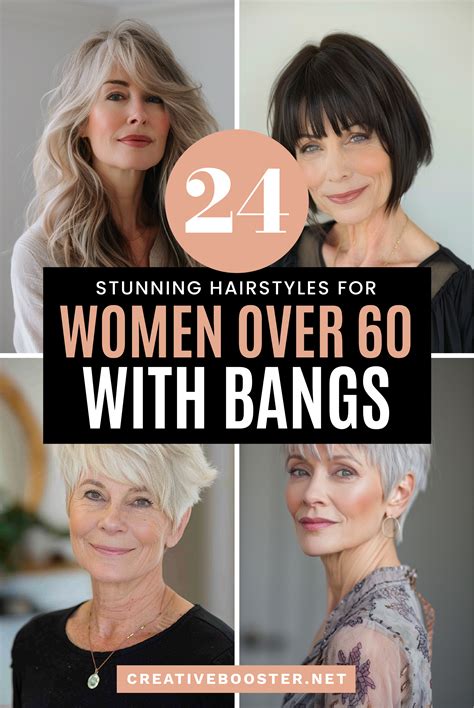 24 Stylish Hairstyles for Women Over 60 with Bangs - CreativeBooster