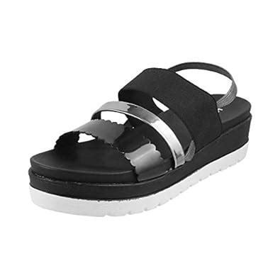 Mochi Women's Black Fashion Sandals - 3 UK/India (36 EU)(33-9787-11-36 ...