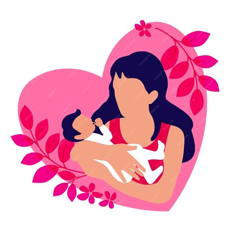 Mère Aimante Tenant Un Bébé Dans Ses Bras. Enfant Tant Attendu. Période ...