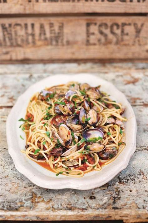 Blushing Spaghetti Vongole   Jamie Oliver?s Comfort Food  