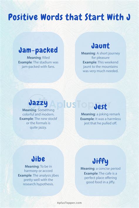 Positive Words that Start With J | List of 49 Positive Words Starting ...