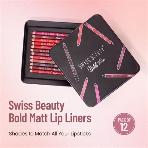 Swiss Beauty Bold Matt Lip Liner Pencil, Long-lasting , Matte Finish ...