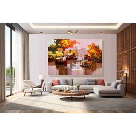 nature wall art painting wall scenery for hall