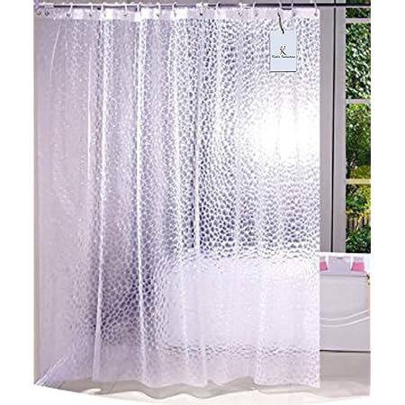 Kuber Industries Polyvinyl Chloride Shower Curtain,(PVC) Transparent, 1 ...