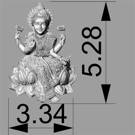 Divine Laxmi 3D Model for Printing - Crafted with Precision