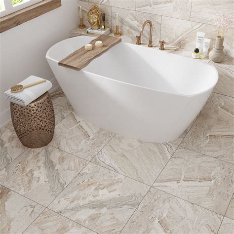 Beige 24x24 Square Porcelain Tile for Patio & Bathroom Wall – Apollo Tile