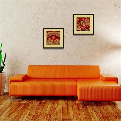 Madhubani Indian folk Art Collage Picture Wall Frame Set of 2 – Decors ...