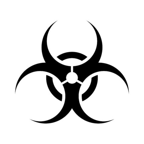 Biohazard symbol vector simple design | Premium Vector