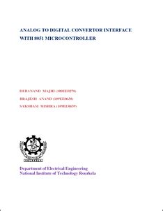 Analog to digital convertor interface with 8051 microcontroller - ethesis