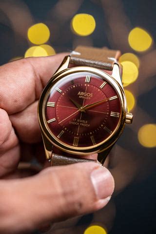 Argos Apollo II - Wine Red Gold Men's Mechanical Watch