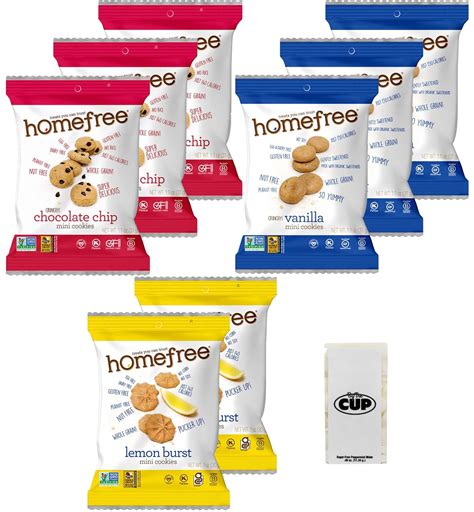 Buy Homefree Gluten Free Cookies 3 Flavor Variety Pack, 8 Count with By ...