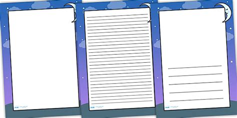 Night-Time Portrait Page Borders