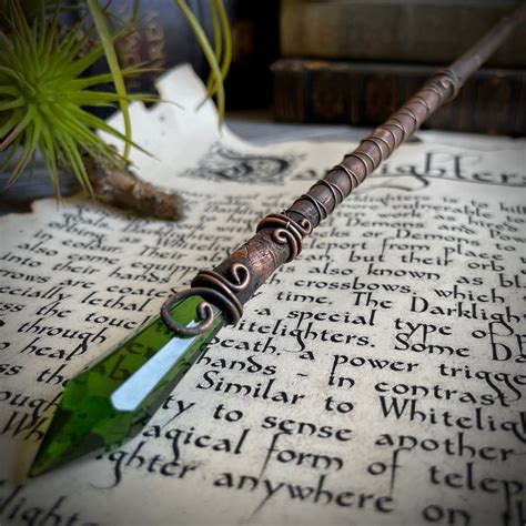 NEW - Entangled Crystal Heirloom Wicca Wand - ‘kelda, Token of the Forest’ - Preserved Willow ...