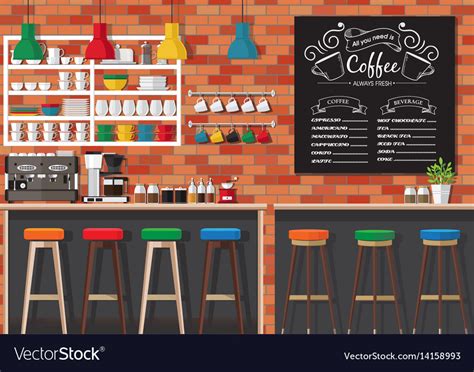 Coffee Shop Vector Image 的图像结果
