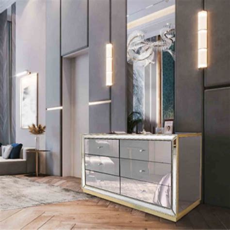 Aldo 6 Drawer Chest Mirror Finish 17Rj183 – Essops Home