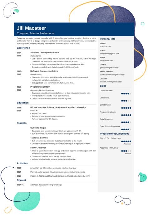 Resume of Computer Science 的图像结果