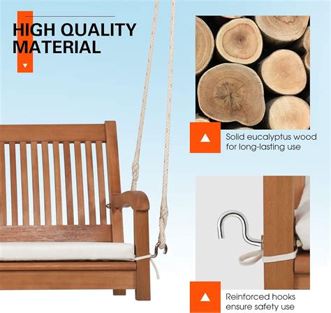 Buy Tangkula 2 Person Hanging Porch Swing, Outdoor Bench Swing with ...