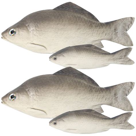 Buy BigOtters 4PCS Fake Fish, Artificial Sea Fish Realistic Fish ...
