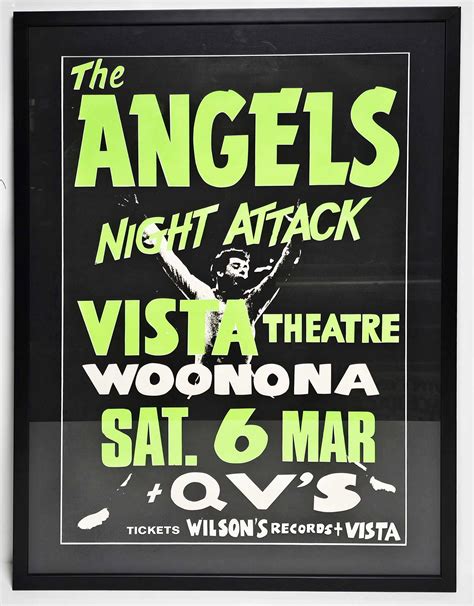 Lot - Framed off-set print: The Angels Night Attack at Vista Theatre ...