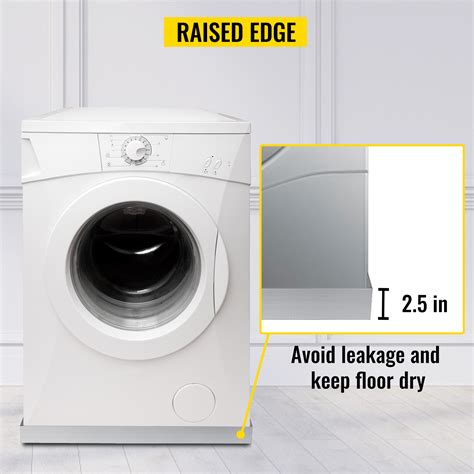 VEVOR Opvangbak voor Wasmachine, van Roestvrij Staal, 80 x 75 x 6 cm ...