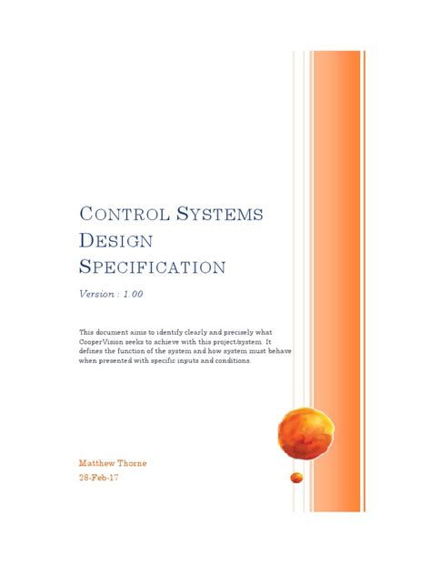 Image result for Control Systems Basic Specification