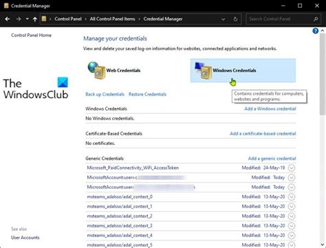 Image result for Accessing Credential Manager