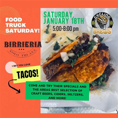 NEW Food Truck Event: Birriera XOLO Tijuana @ Cycling Brews, 1109 Honey ...