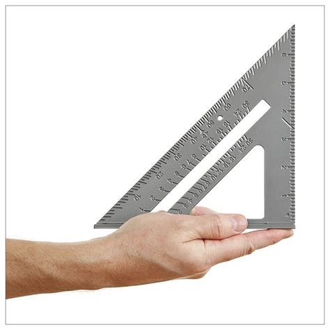 Rafter Square Carpentry Square 7-Inch Aluminium Set Square Triangle ...