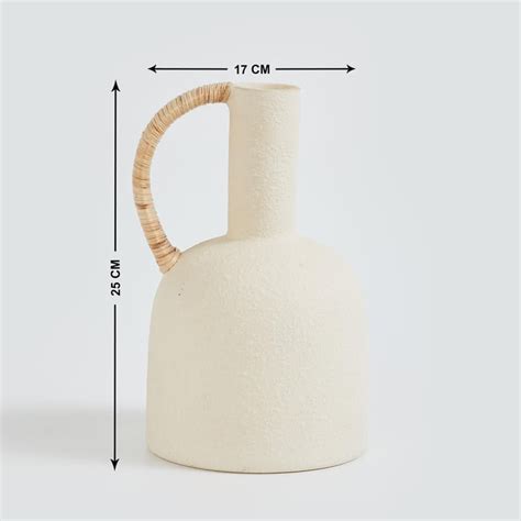 Buy Marshmallow Sandstone Vase with Handle from Home Centre at just INR ...