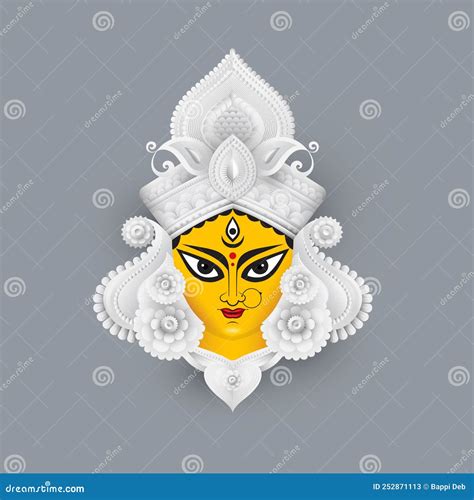 Hindu God Durga Devi Illustration Religious Art Royalty-Free Cartoon ...