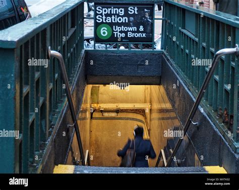 Subway, Spring St Station, New York City Stock Photo - Alamy