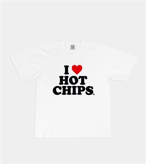I Love Hot Chips T-Shirt - White