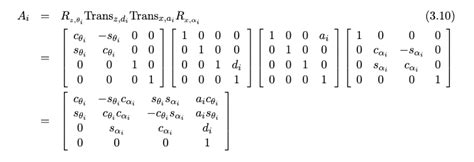 Image result for DH Transformation Matrix