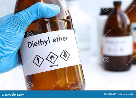 Diethyl Ether In Glass, Chemical In The Laboratory And Industry Royalty ...