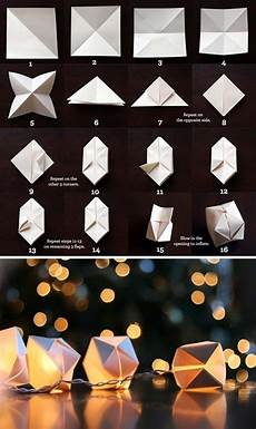 Gorgeous Diy Paper Cube String Lights by 40 Cool Diy Ideas With String Lights Gorgeous Diy Paper Cube String Lights