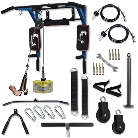 FIRE FITNESS Pull Up Bar Height Increaser equipment with Cable Pulley ...