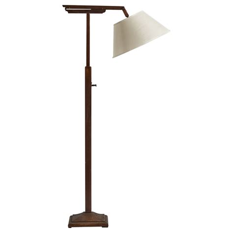 Italian Designer, Floor Lamp, Wood, Fabric, Italy, 1940s For Sale at ...