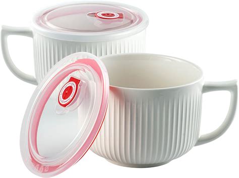 Amazon.com | Hoilse Oversized Soup Bowls with Handle and Vented Lid ...