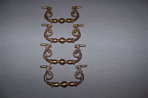 Four, Quality, Solid Brass, Furniture Pulls, With NO END BUTTONS - SEE INFO | eBay - where is used brass