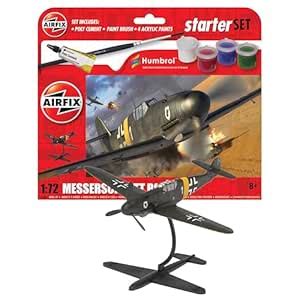 Airfix Model Kit - A55014 Starter Set - Messerschmitt Bf109F-4, Plastic ...