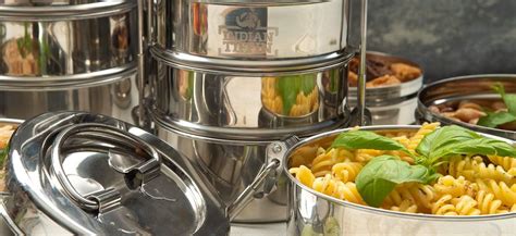 Indian-Tiffin Large 2 Tier Stainless Steel Indian Tiffin Lunch Box ...