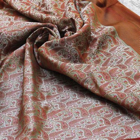 Ecru Pure Soft Satin Silk Tanchoi Jamawar Banarasi Handloom Saree - Tilfi